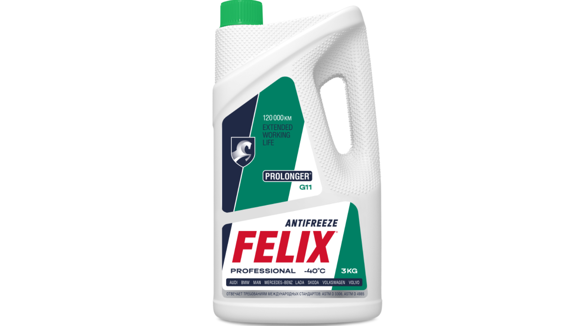 Антифриз G11 FELIX PROLONGER -40 белая банка зел. 3л