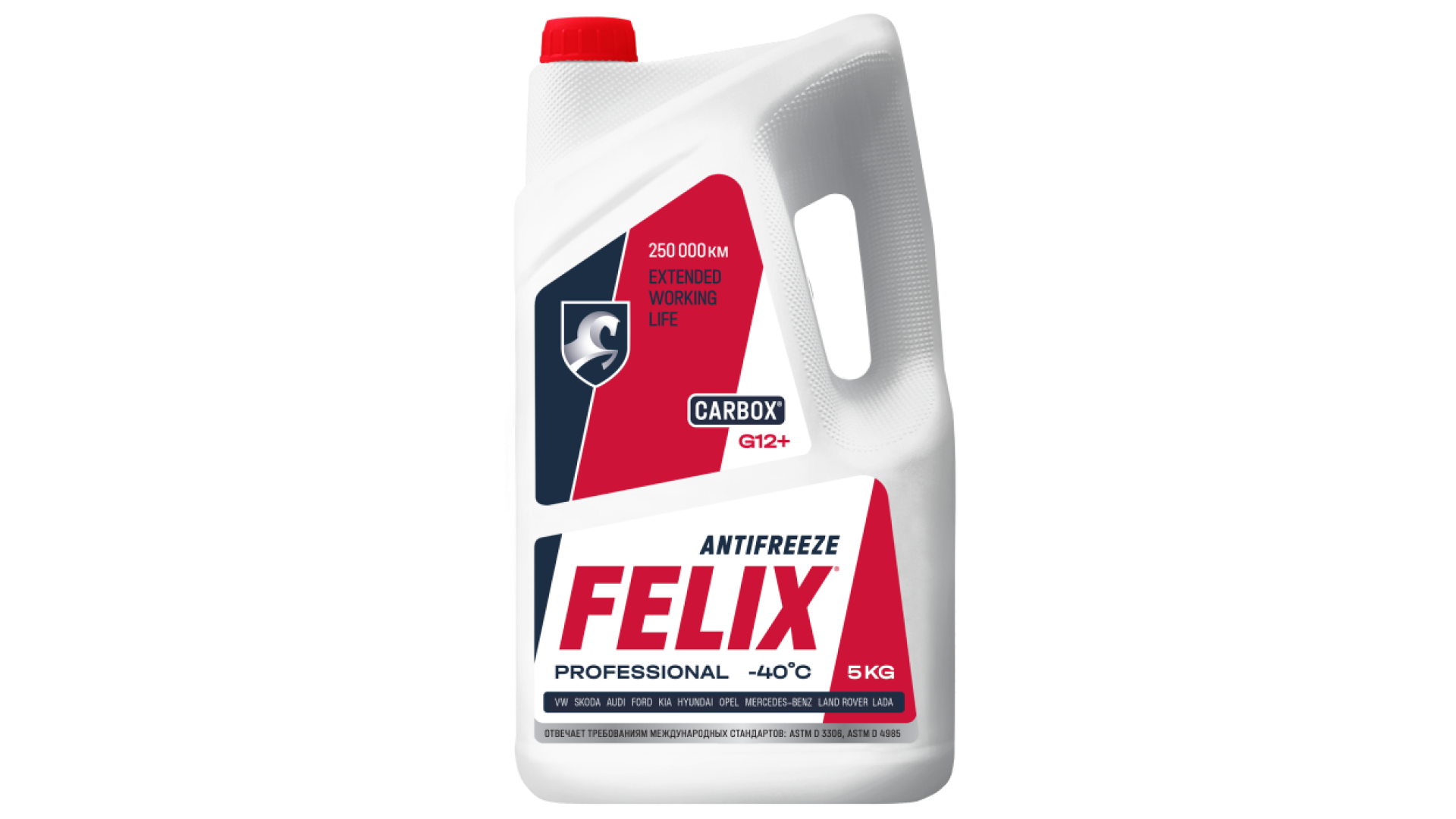 Антифриз G12+ FELIX CARBOX -40 белая банка крас. 5л