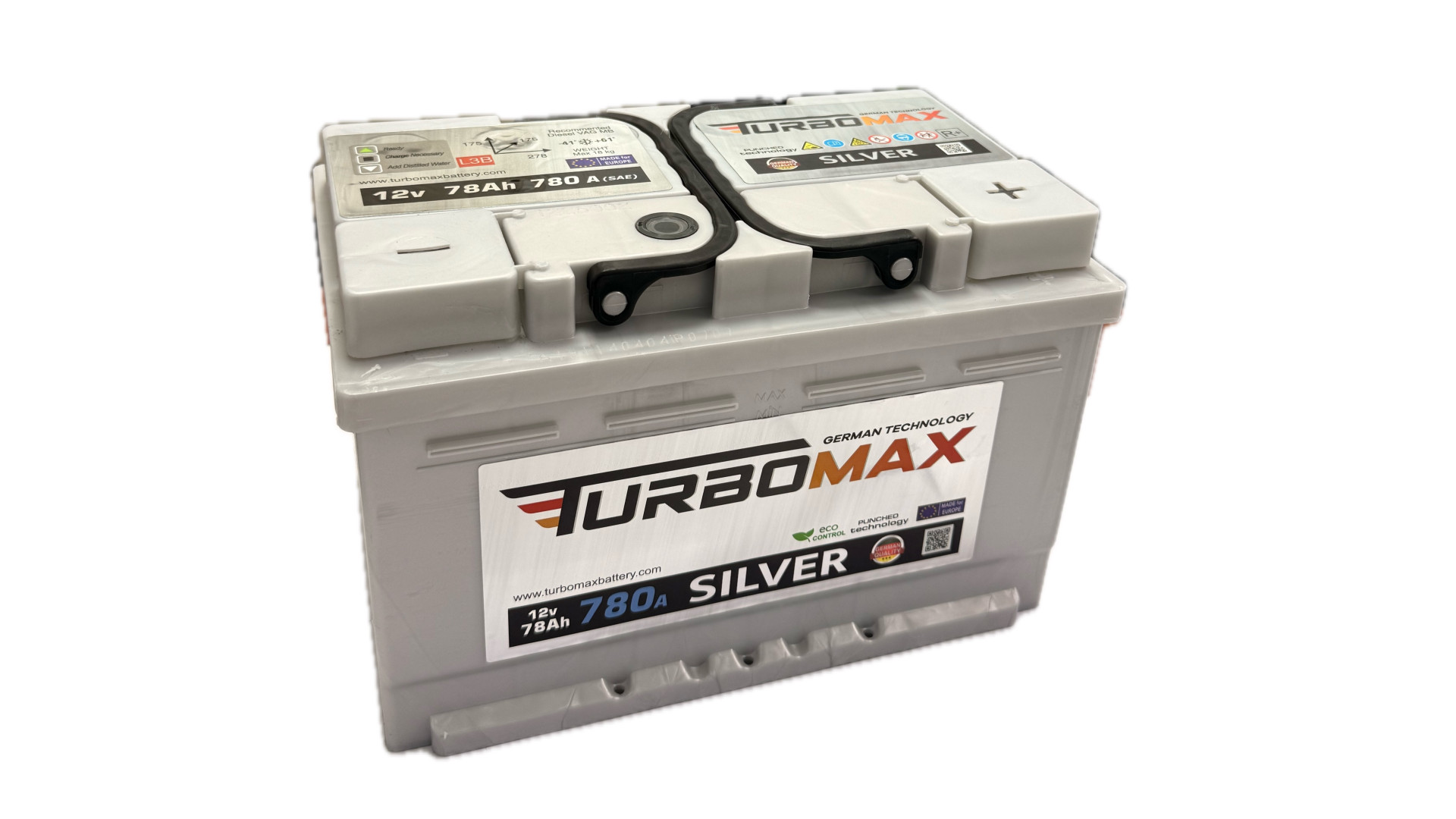TURBOMAX Silver LB3 78Ah 780A R низкий