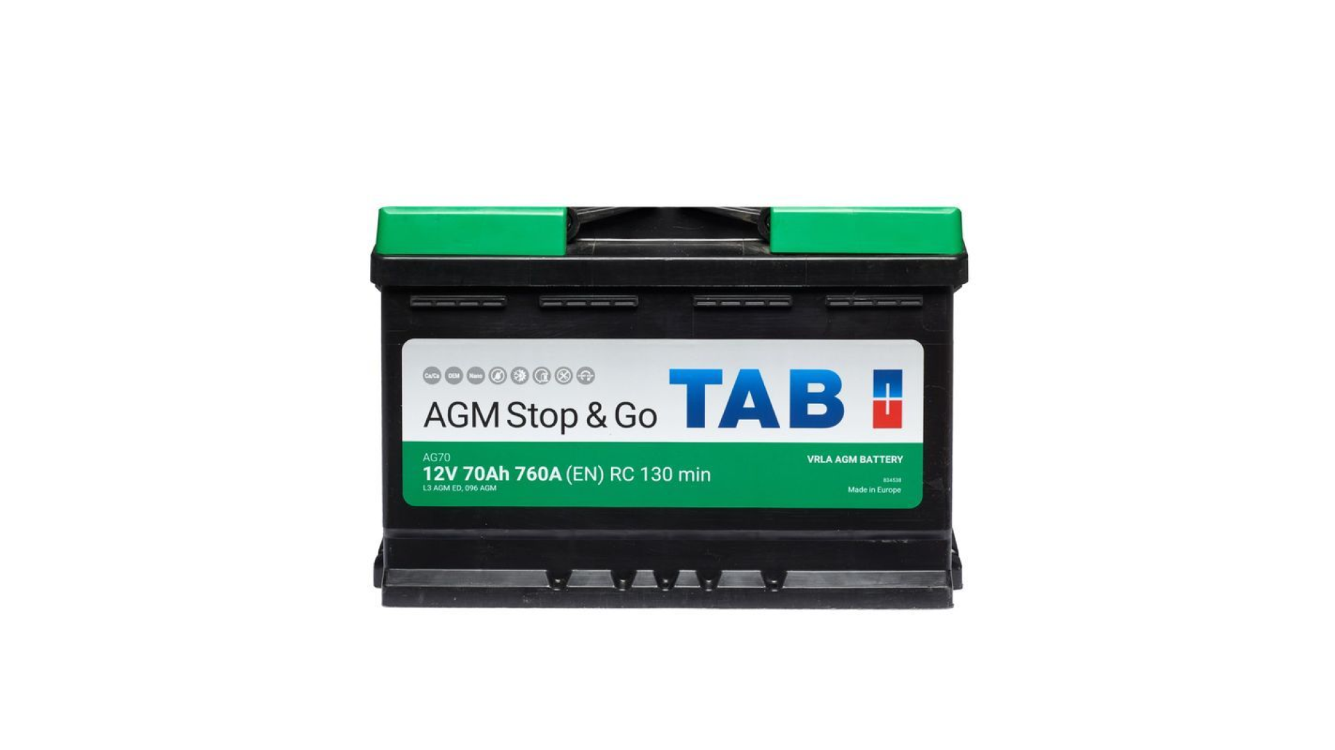 TAB AGM Stop&Go L3 70Ah 760A  R